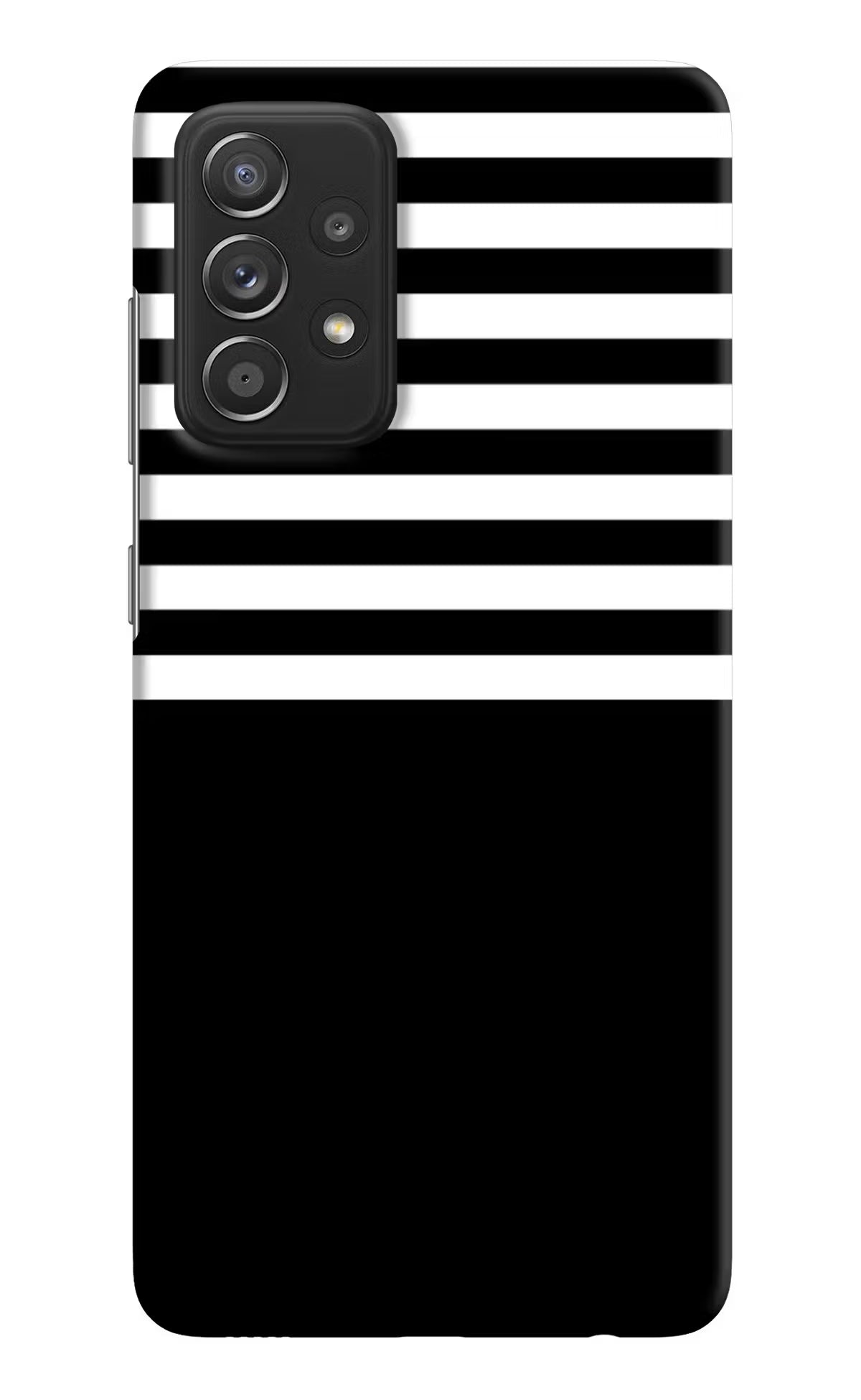 Black and White Print Samsung A52/A52s 5G Hard Case Back Cover by Casekaro