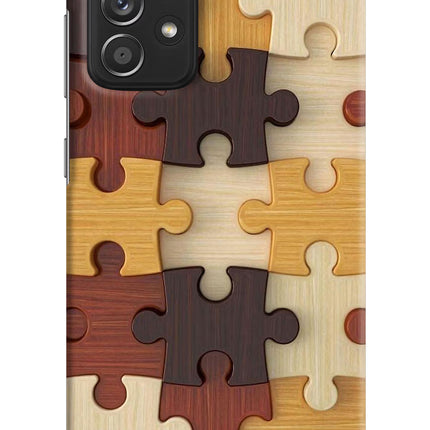 Wooden Puzzle Samsung A52/A52s 5G Hard Case Back Cover by Casekaro