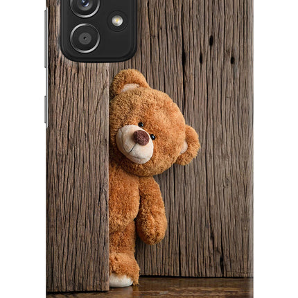 Teddy Wooden Samsung A52/A52s 5G Hard Case Back Cover by Casekaro