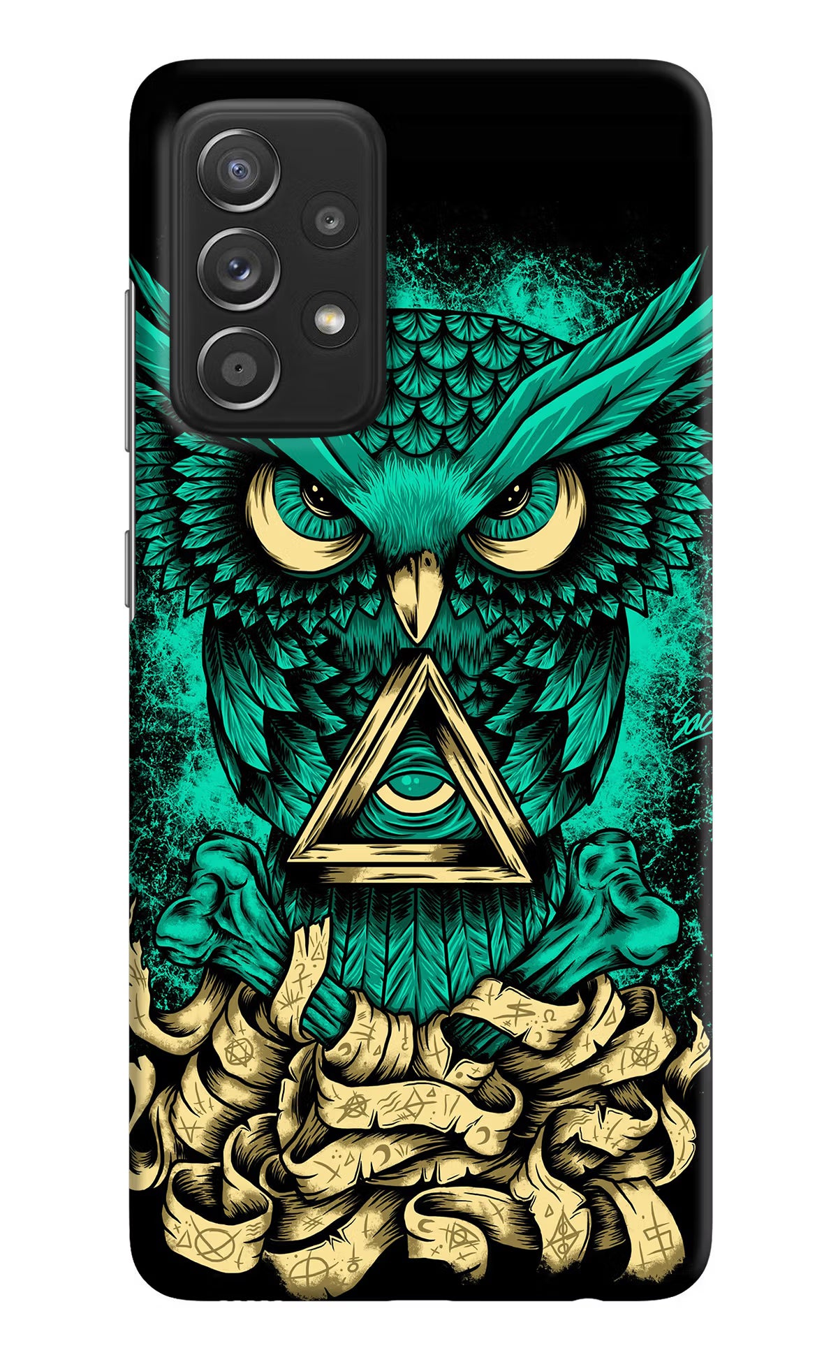 Green Owl Samsung A52/A52s 5G Hard Case Back Cover by Casekaro