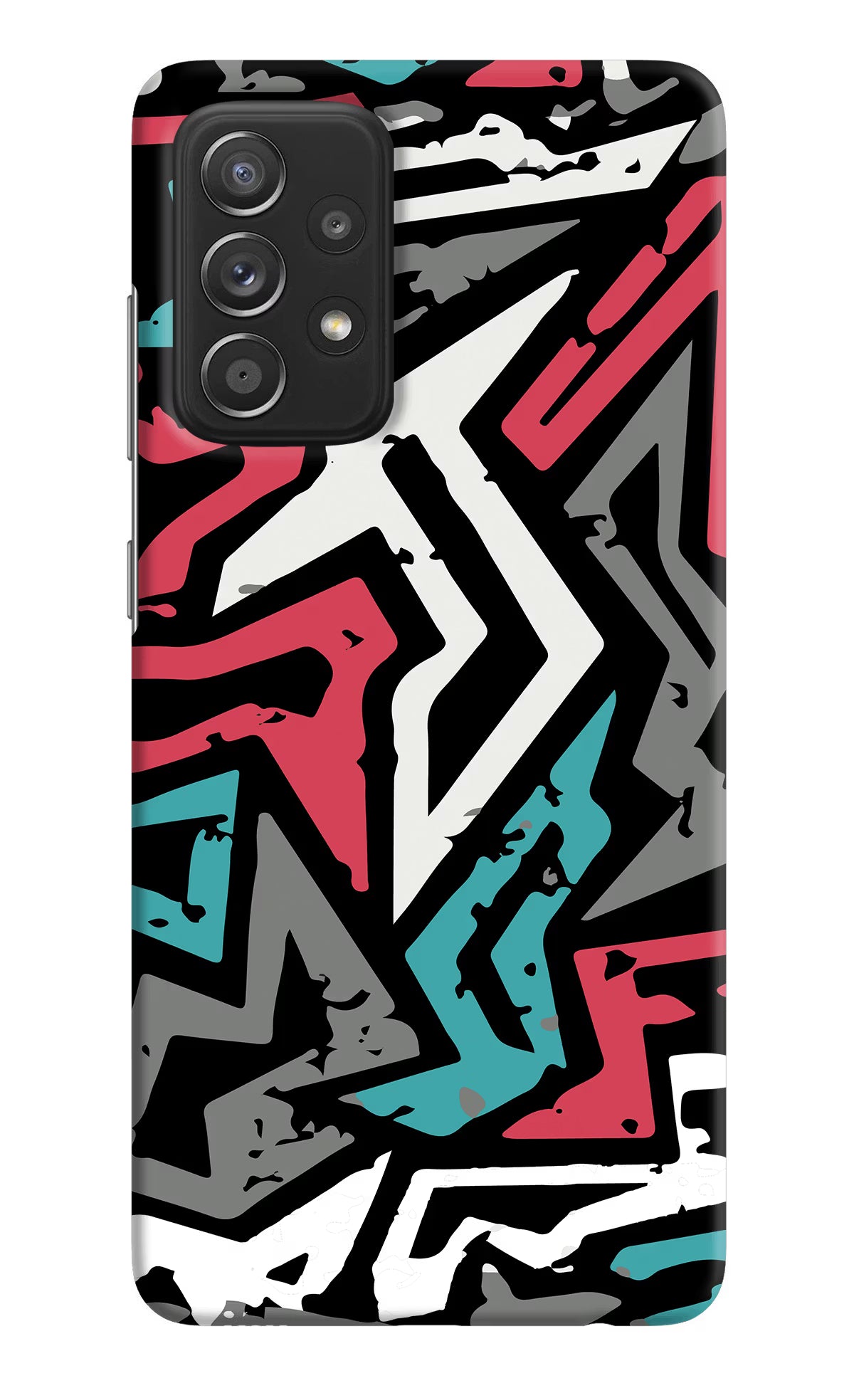 Geometric Graffiti Samsung A52/A52s 5G Hard Case Back Cover by Casekaro