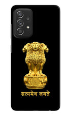Satyamev Jayate Golden Samsung A52/A52s 5G Hard Case Back Cover by Casekaro