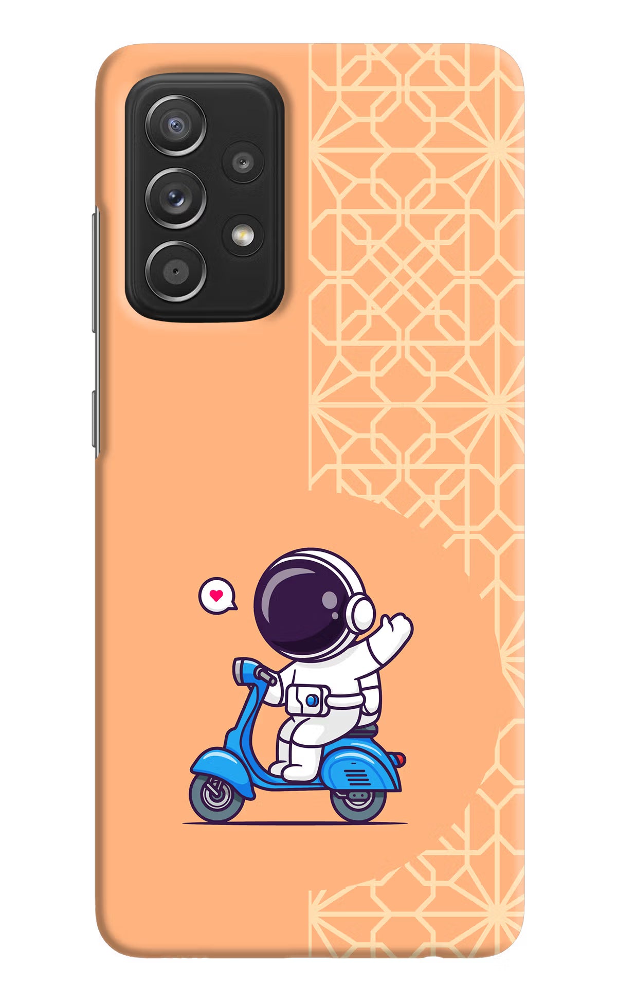 Cute Astronaut Riding Samsung A52/A52s 5G Hard Case Back Cover by Casekaro
