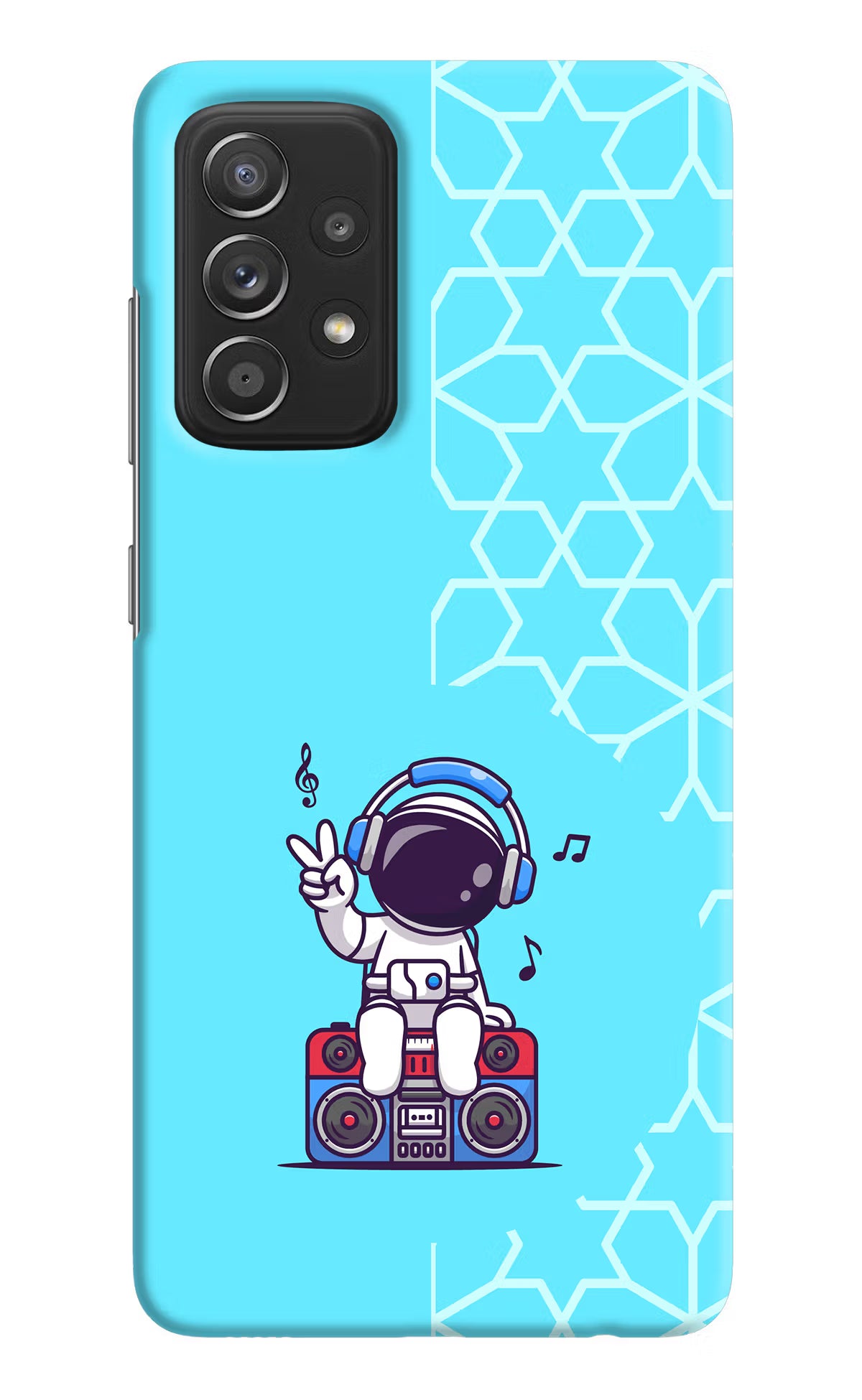 Cute Astronaut Chilling Samsung A52/A52s 5G Hard Case Back Cover by Casekaro