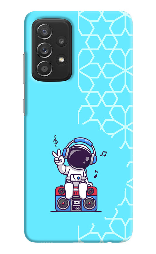 Cute Astronaut Chilling Samsung A52/A52s 5G Hard Case Back Cover by Casekaro