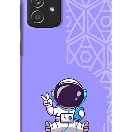 Cute Astronaut Chilling Samsung A52/A52s 5G Hard Case Back Cover by Casekaro