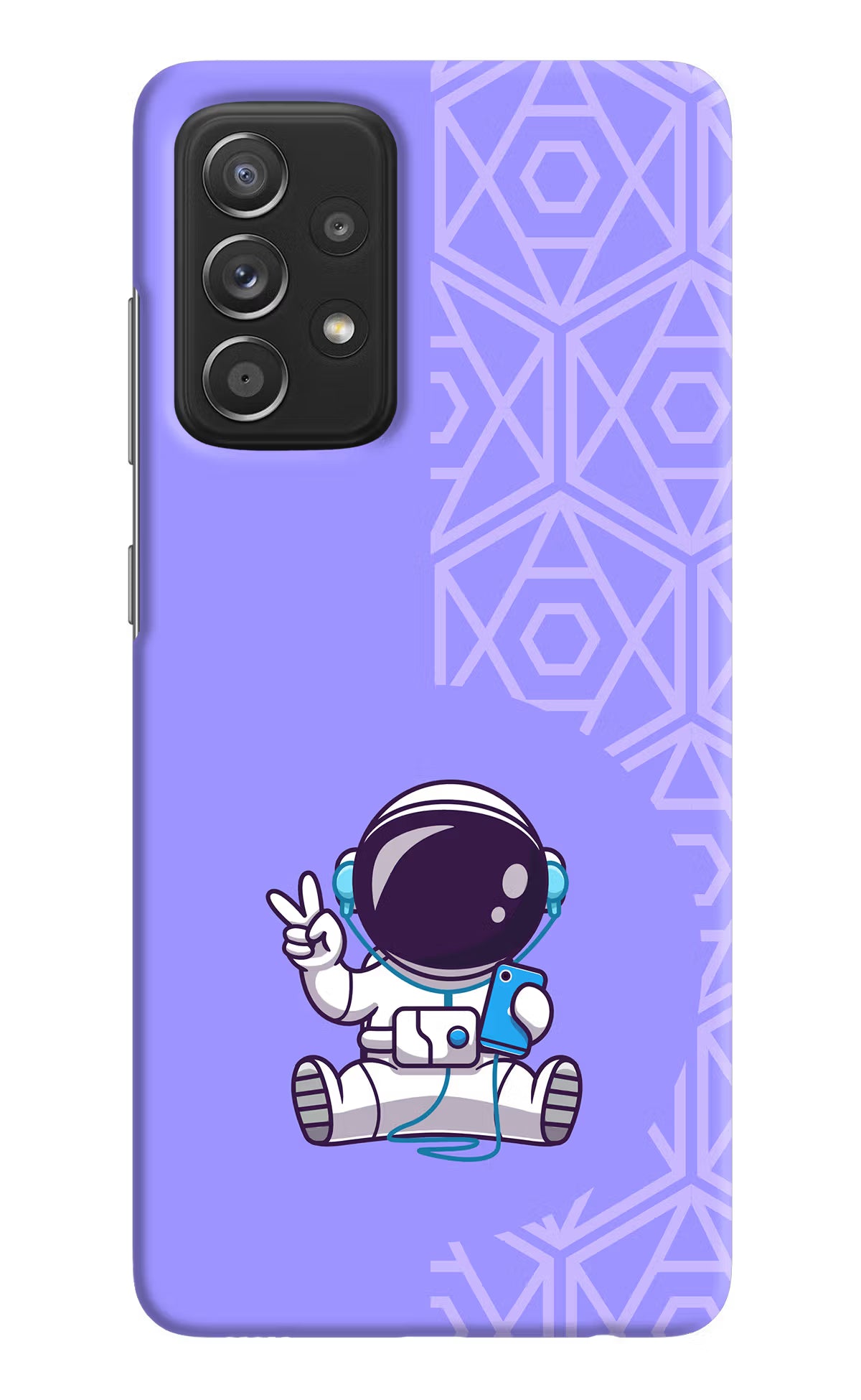 Cute Astronaut Chilling Samsung A52/A52s 5G Hard Case Back Cover by Casekaro
