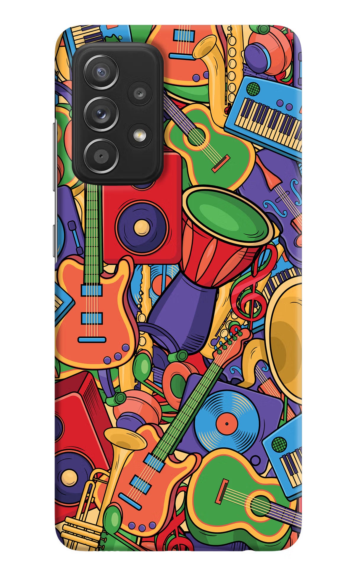 Music Instrument Doodle Samsung A52/A52s 5G Hard Case Back Cover by Casekaro