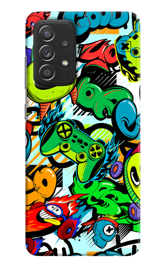 Game Doodle Samsung A52/A52s 5G Hard Case Back Cover by Casekaro