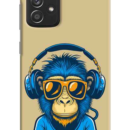 Monkey Headphone Samsung A52/A52s 5G Hard Case Back Cover by Casekaro