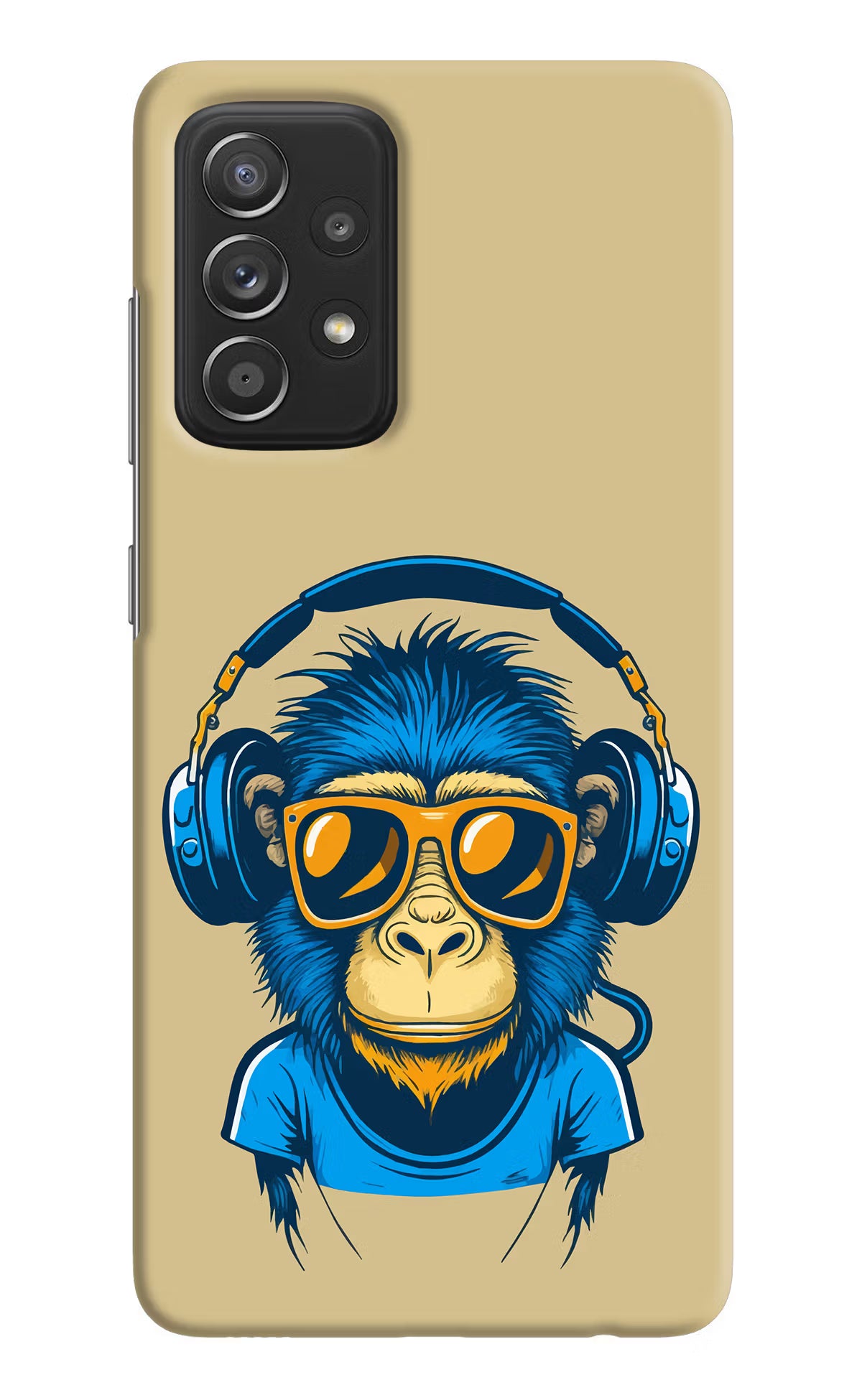 Monkey Headphone Samsung A52/A52s 5G Hard Case Back Cover by Casekaro
