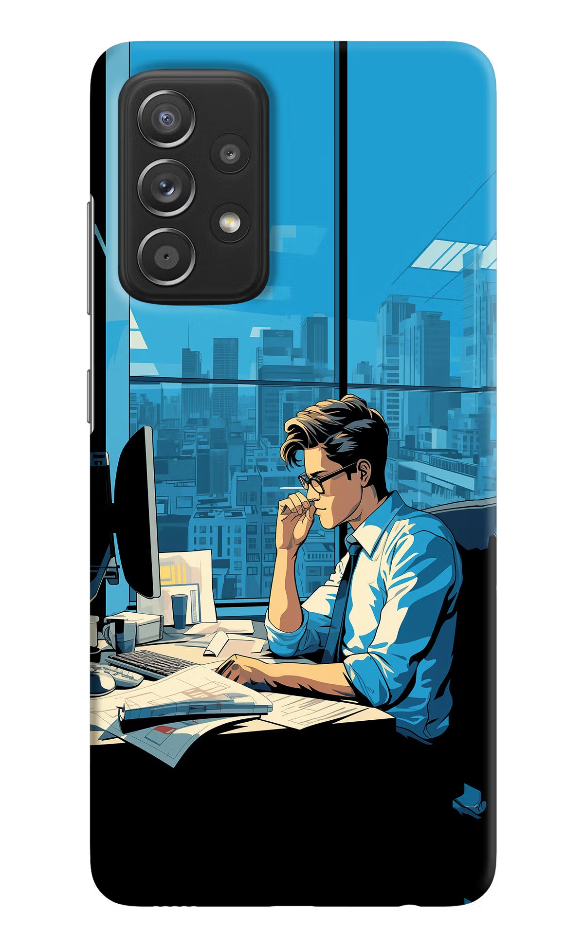 Focused Hustler (AI Generated) Samsung A52/A52s 5G Hard Case Back Cover by Casekaro