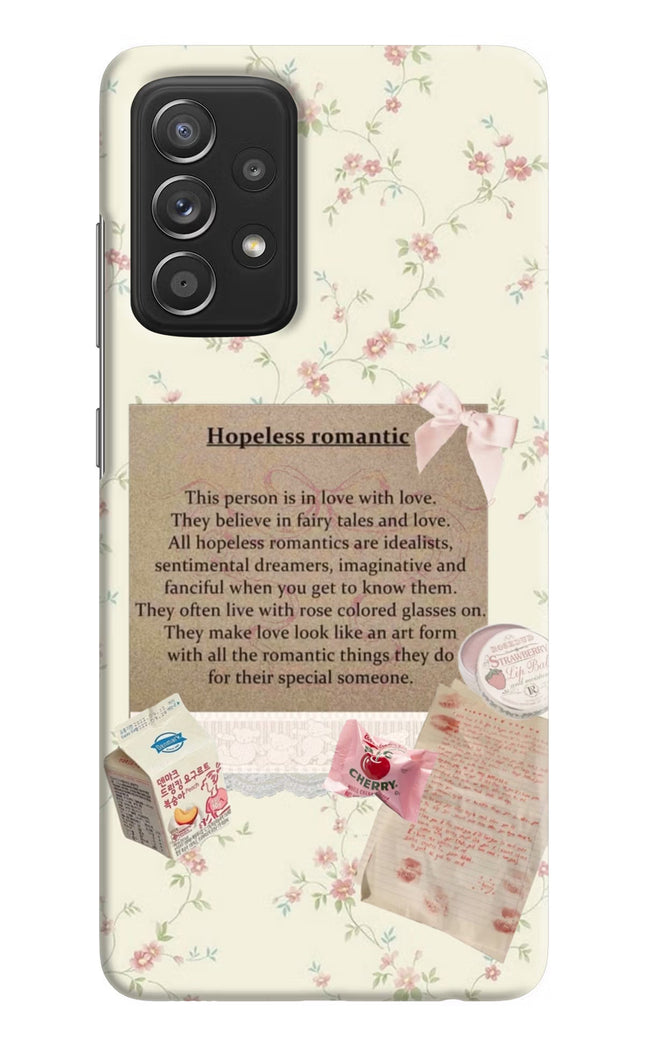 Hopeless Romantic Samsung A52/A52s 5G Hard Case Back Cover by Casekaro