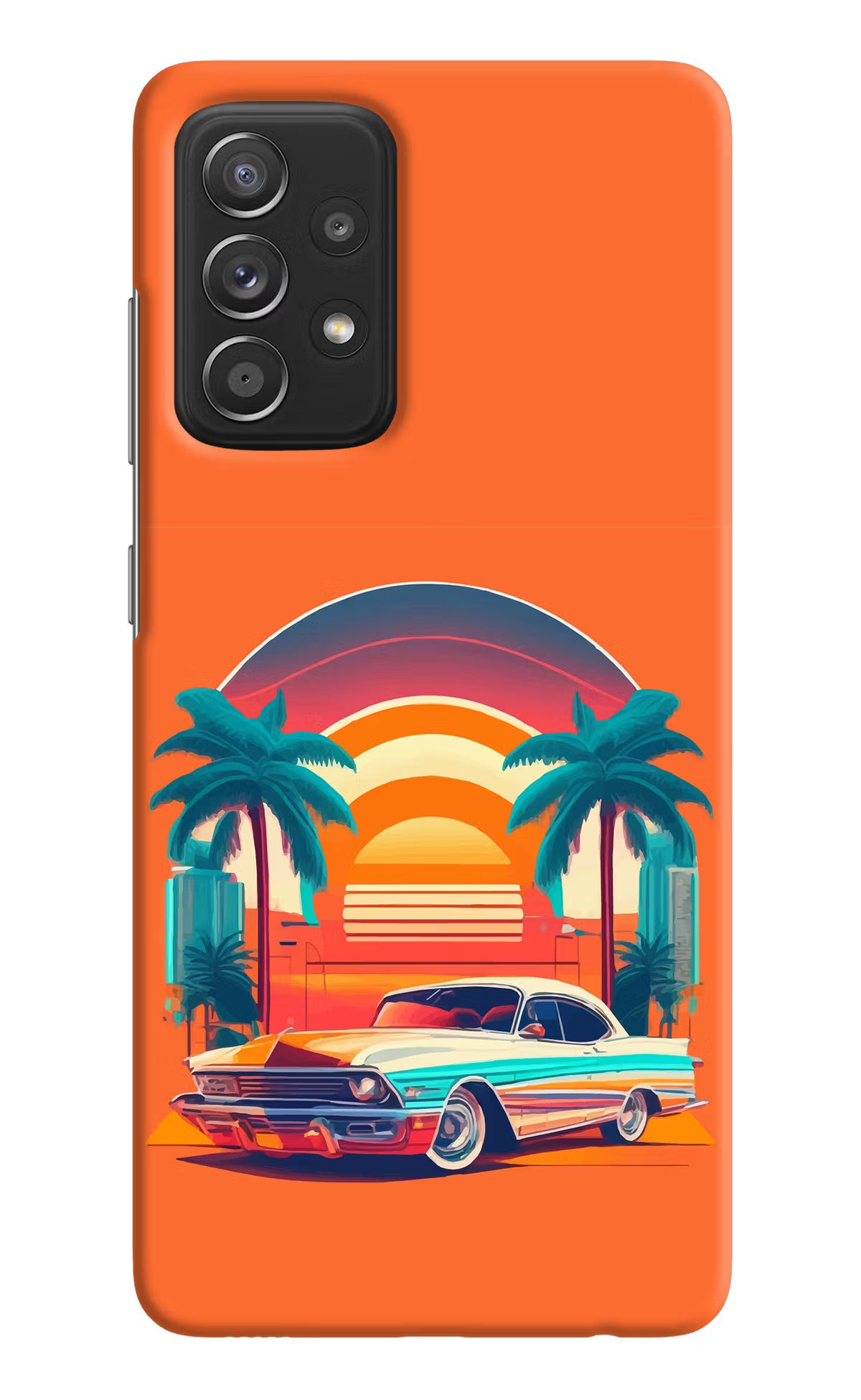 Palm Drive 80s Samsung A52/A52s 5G Hard Case Back Cover by Casekaro