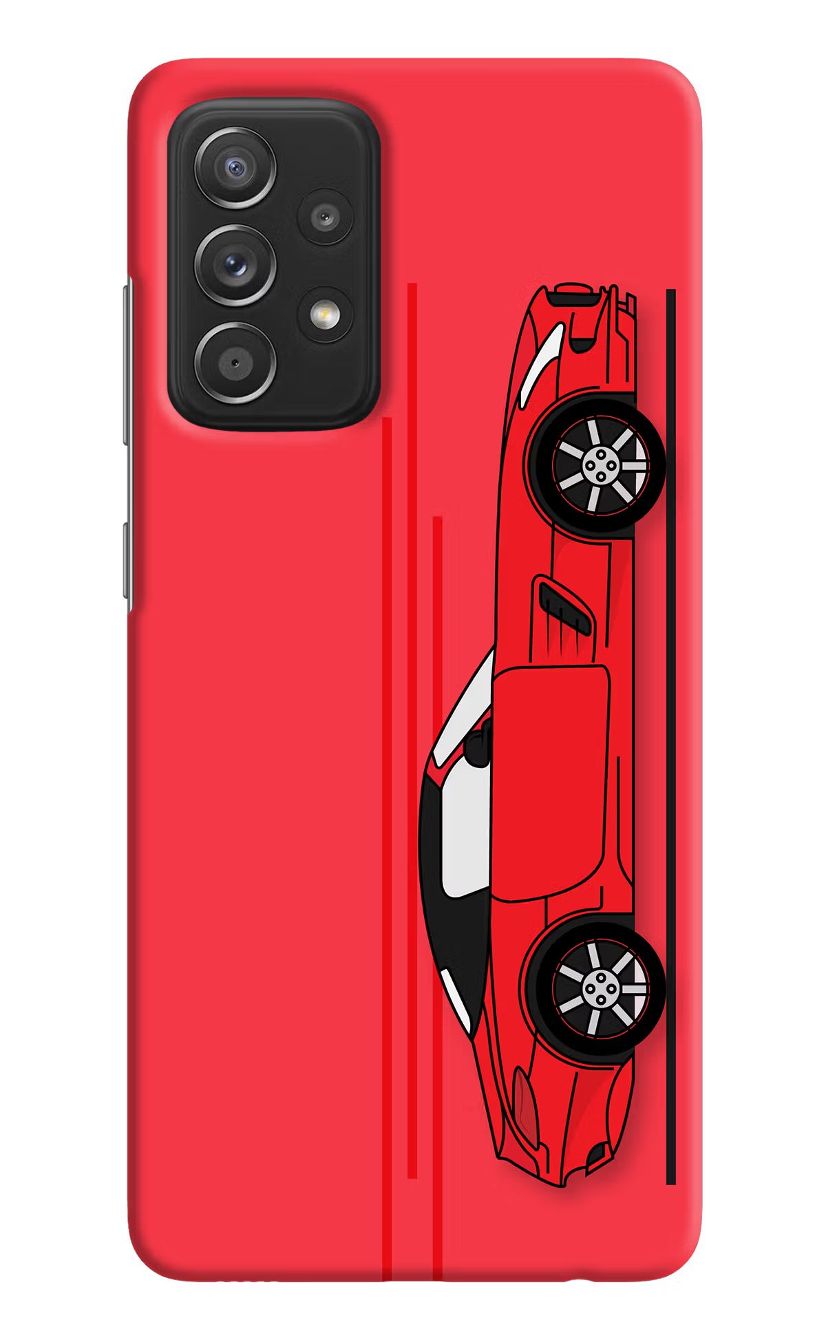 Red Velocity Samsung A52/A52s 5G Hard Case Back Cover by Casekaro