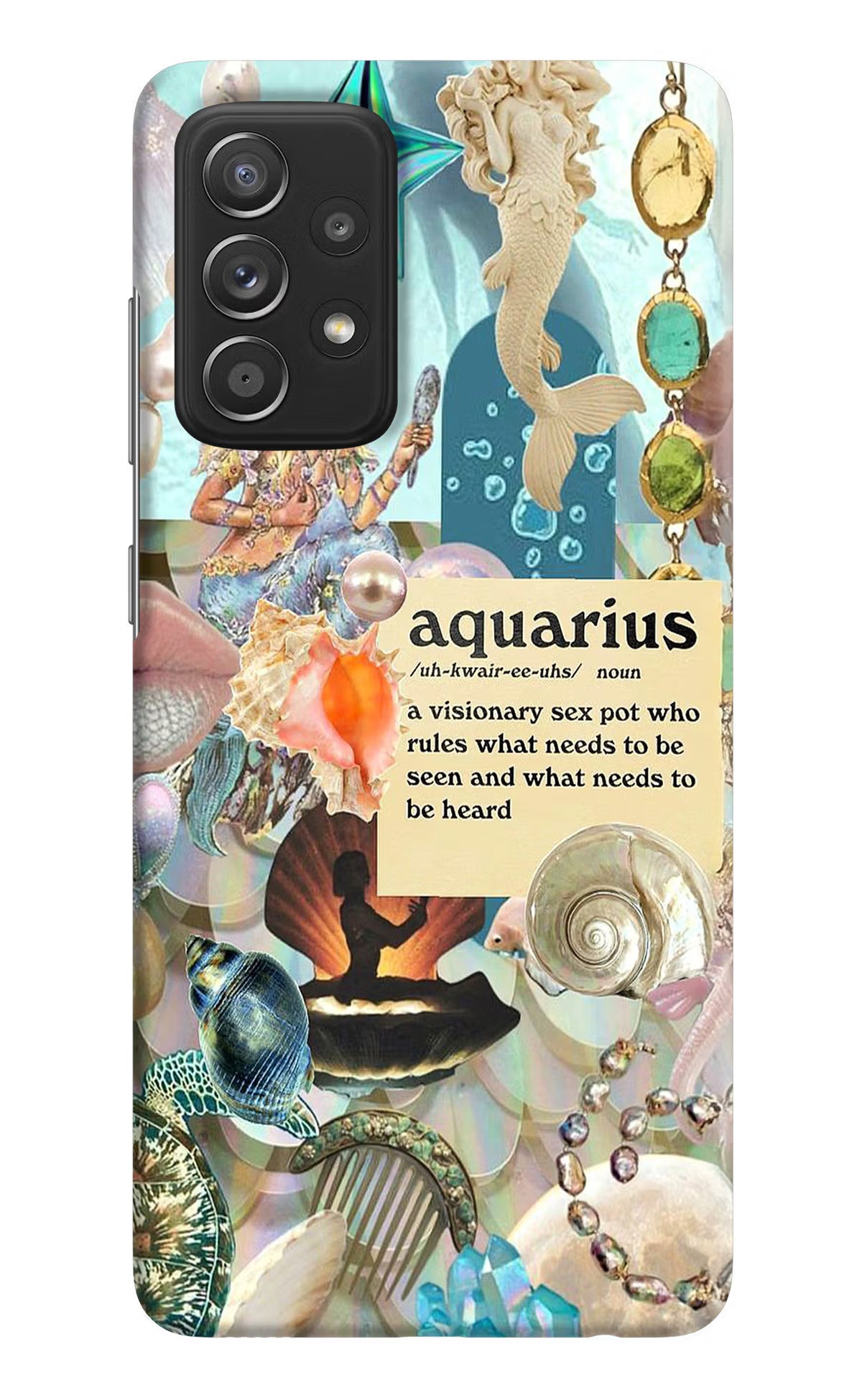 Aquarius Zodiac Samsung A52/A52s 5G Hard Case Back Cover by Casekaro