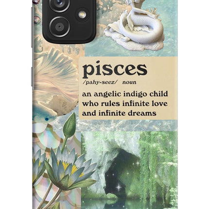 Pisces Zodiac Samsung A52/A52s 5G Hard Case Back Cover by Casekaro