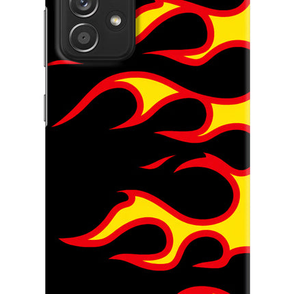 Side Sweep Flames Samsung A52/A52s 5G Hard Case Back Cover by Casekaro