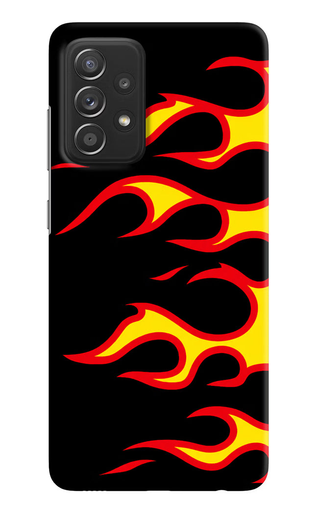 Side Sweep Flames Samsung A52/A52s 5G Hard Case Back Cover by Casekaro