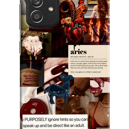 Zodiac Aries Samsung A52/A52s 5G Hard Case Back Cover by Casekaro