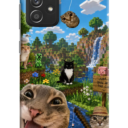 Minecraft Cat Chaos Samsung A52/A52s 5G Hard Case Back Cover by Casekaro