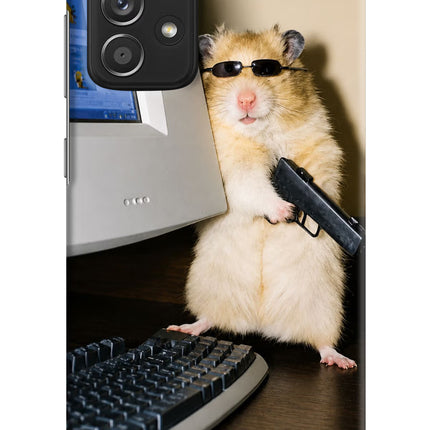 Hacker Hamster Samsung A52/A52s 5G Hard Case Back Cover by Casekaro