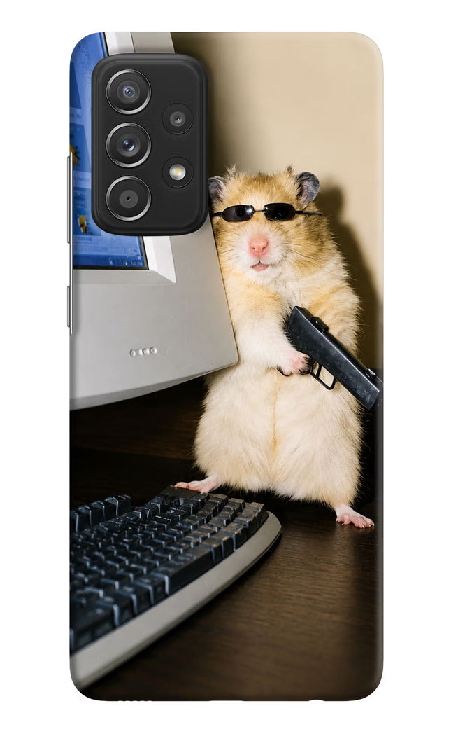 Hacker Hamster Samsung A52/A52s 5G Hard Case Back Cover by Casekaro