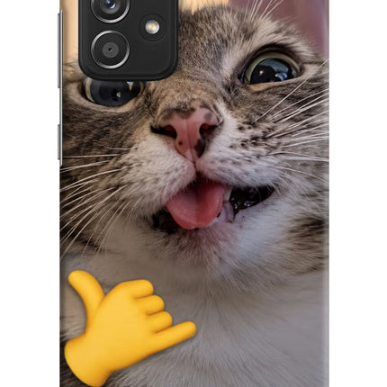 Silly Cat Call Samsung A52/A52s 5G Hard Case Back Cover by Casekaro