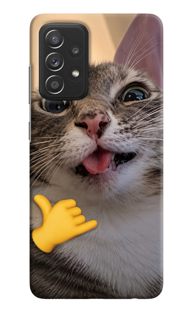 Silly Cat Call Samsung A52/A52s 5G Hard Case Back Cover by Casekaro