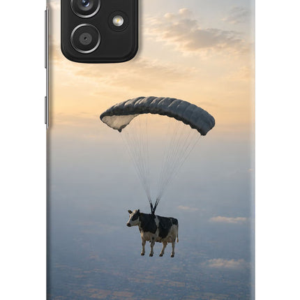 Skydiving Cow Samsung A52/A52s 5G Hard Case Back Cover by Casekaro