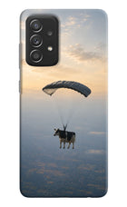 Skydiving Cow Samsung A52/A52s 5G Hard Case Back Cover by Casekaro
