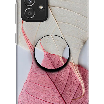 White Pink Leaf Samsung A52/A52s 5G Pop Case by Casekaro