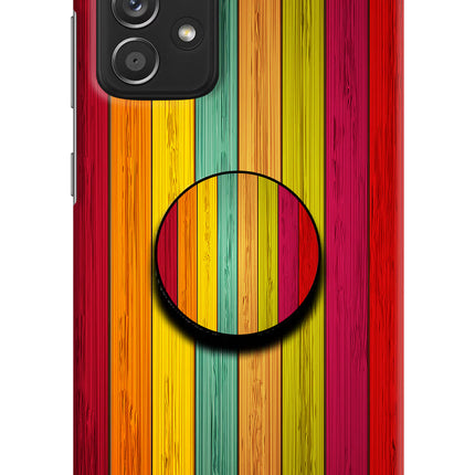 Multicolor Wooden Samsung A52/A52s 5G Pop Case by Casekaro
