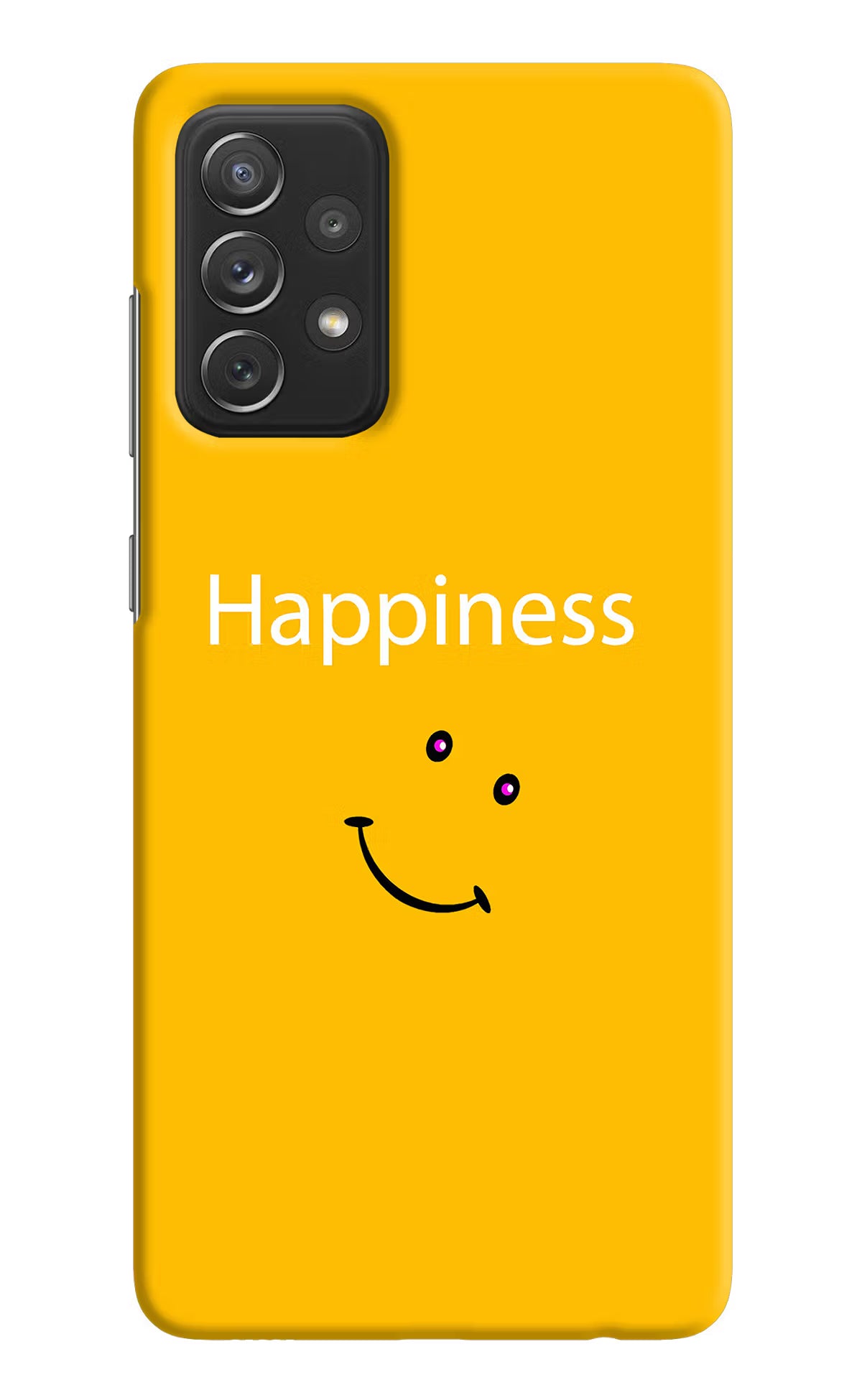 Happiness With Smiley Samsung A72 Hard Case Back Cover by Casekaro