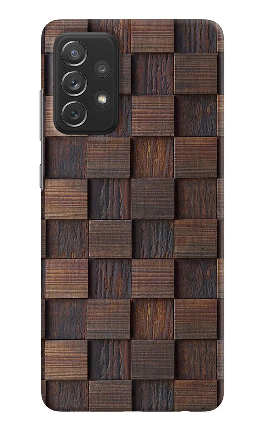 Wooden Cube Design Samsung A72 Hard Case Back Cover by Casekaro