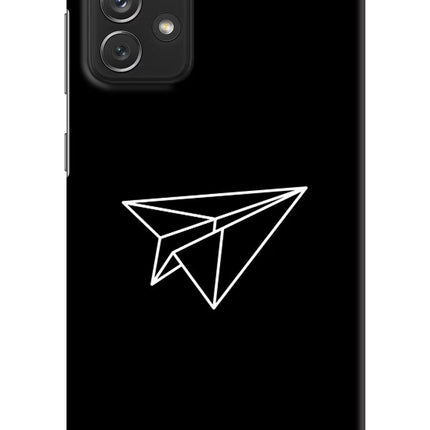 Paper Plane White Samsung A72 Hard Case Back Cover by Casekaro