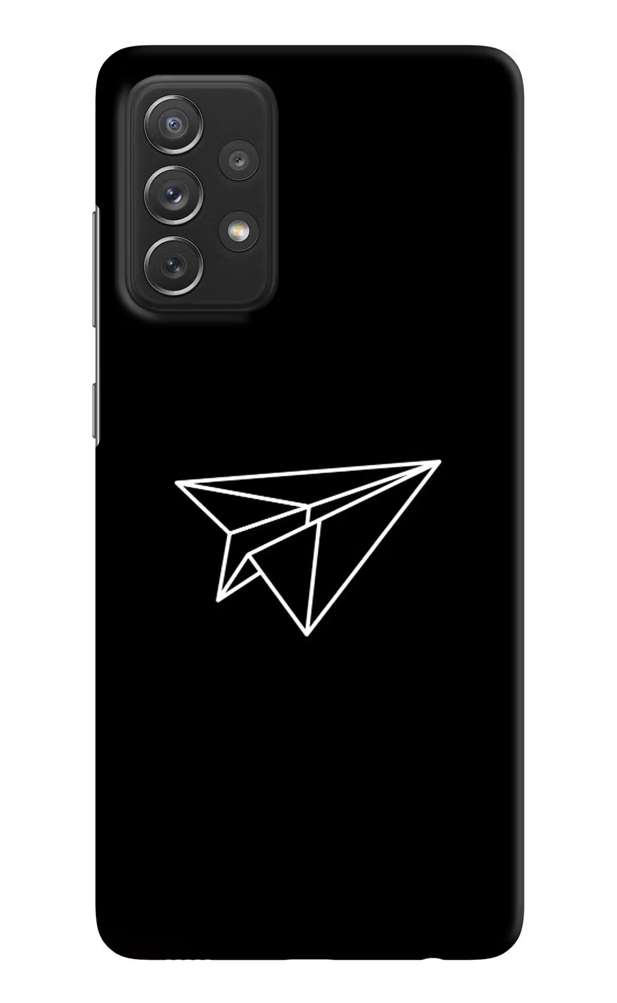 Paper Plane White Samsung A72 Hard Case Back Cover by Casekaro