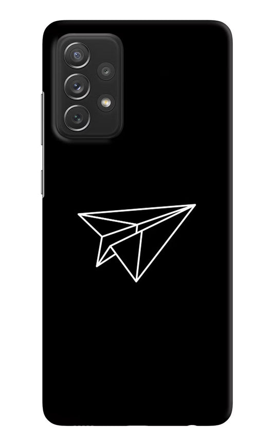 Paper Plane White Samsung A72 Hard Case Back Cover by Casekaro