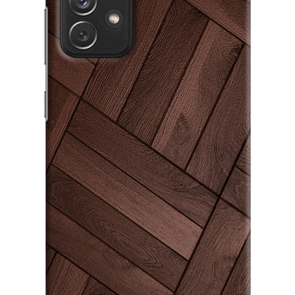 Wooden Texture Design Samsung A72 Hard Case Back Cover by Casekaro