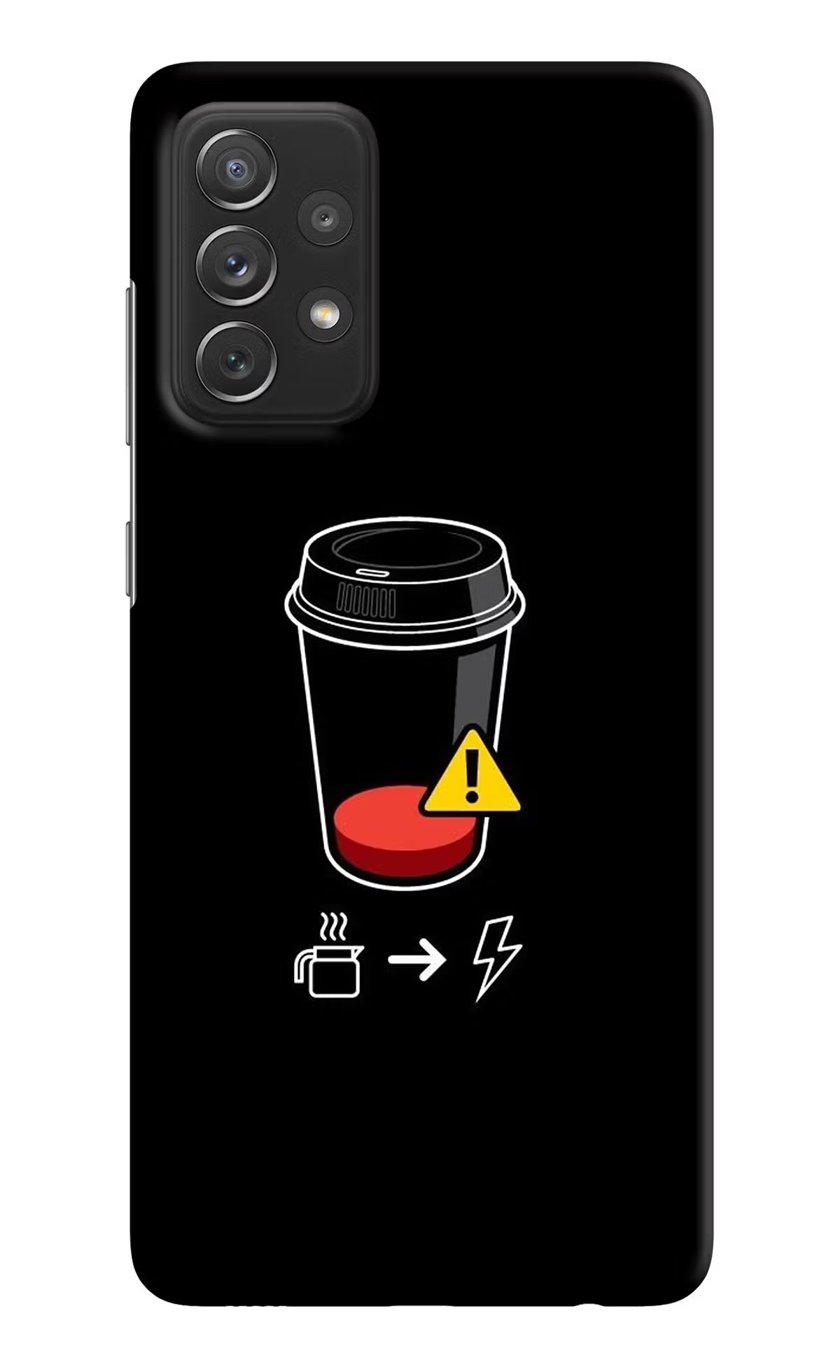 Coffee Samsung A72 Hard Case Back Cover by Casekaro