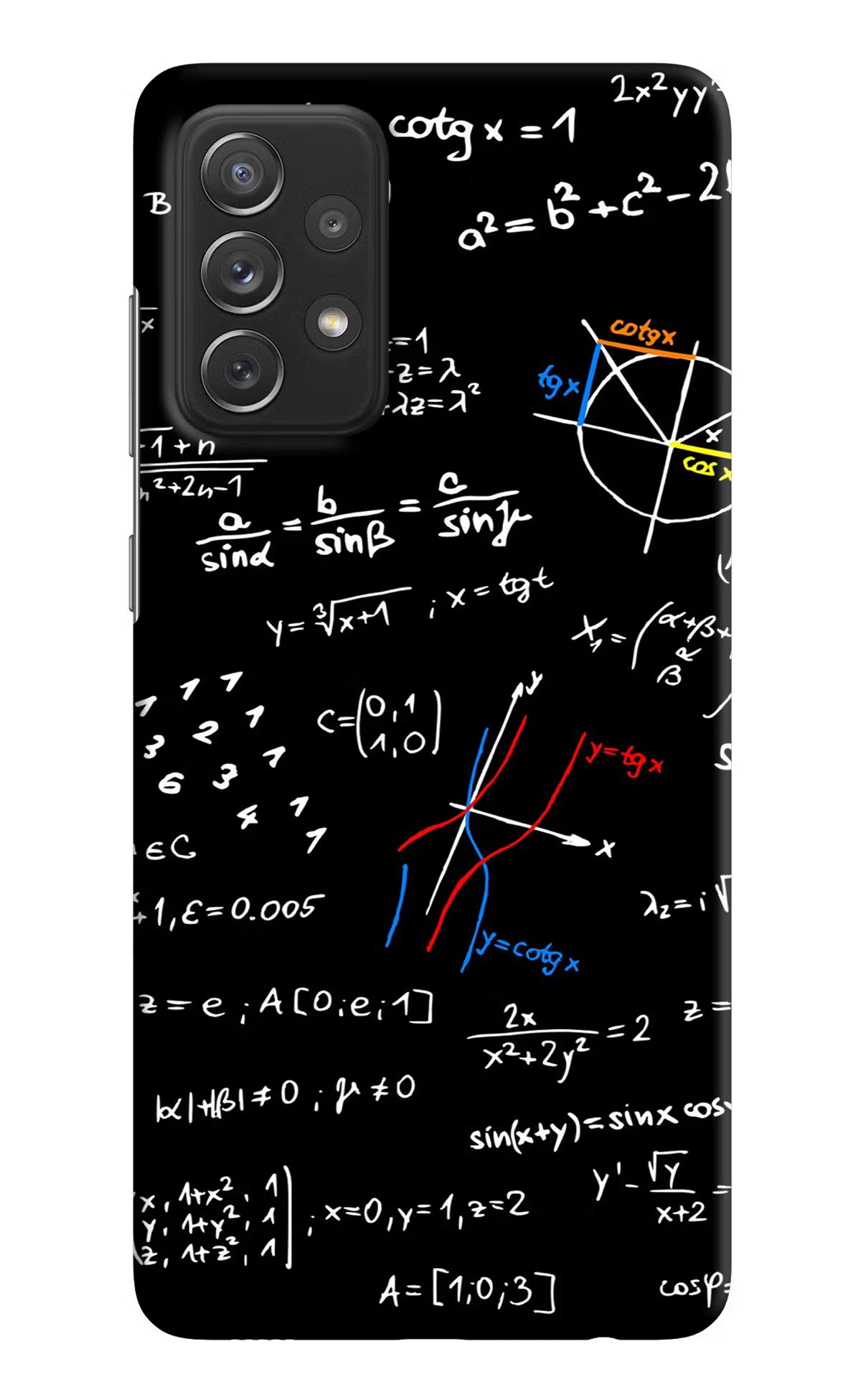 Mathematics Formula Samsung A72 Hard Case Back Cover by Casekaro