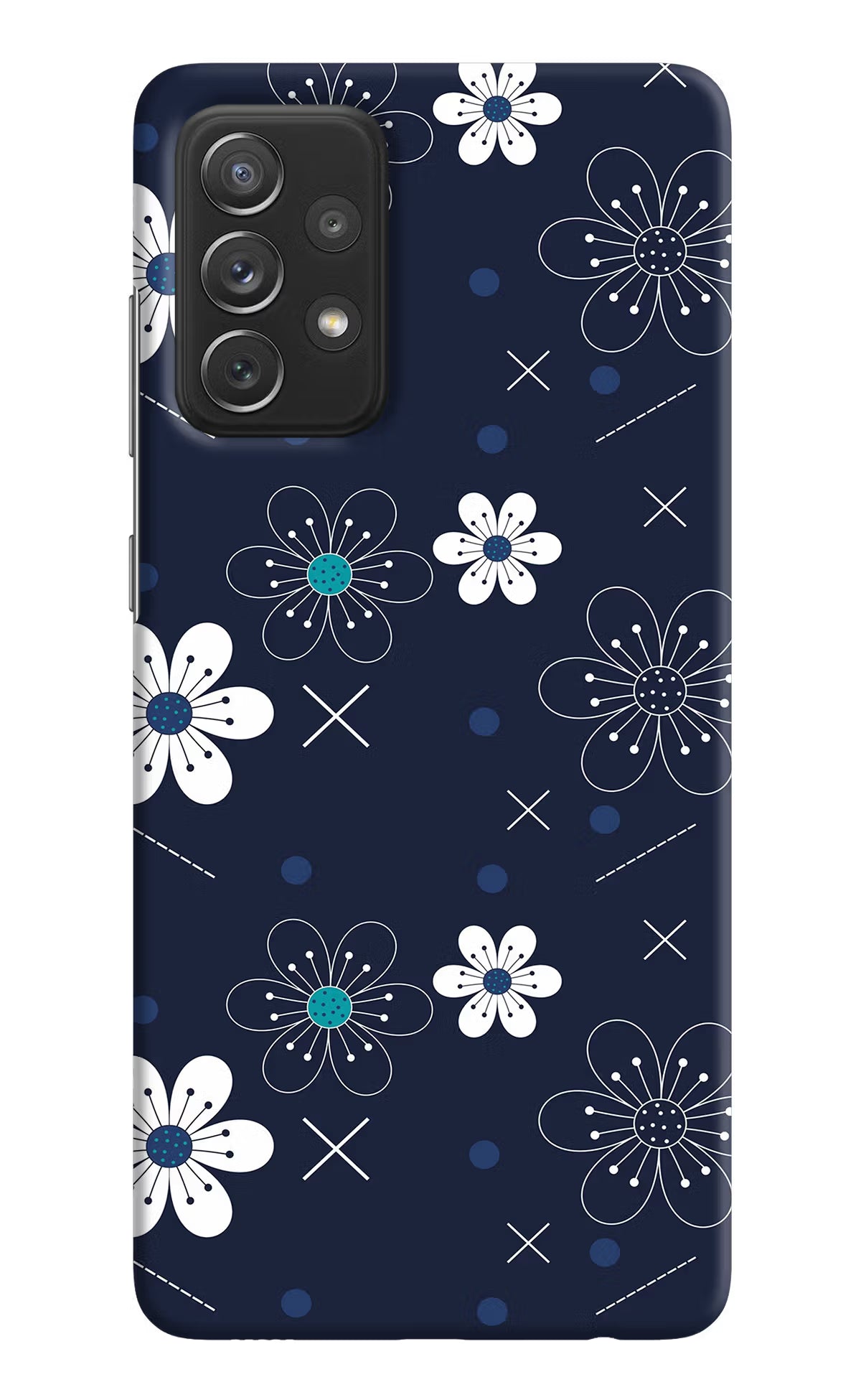 Flowers Samsung A72 Hard Case Back Cover by Casekaro