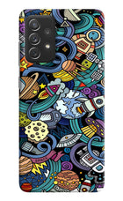 Space Abstract Samsung A72 Hard Case Back Cover by Casekaro