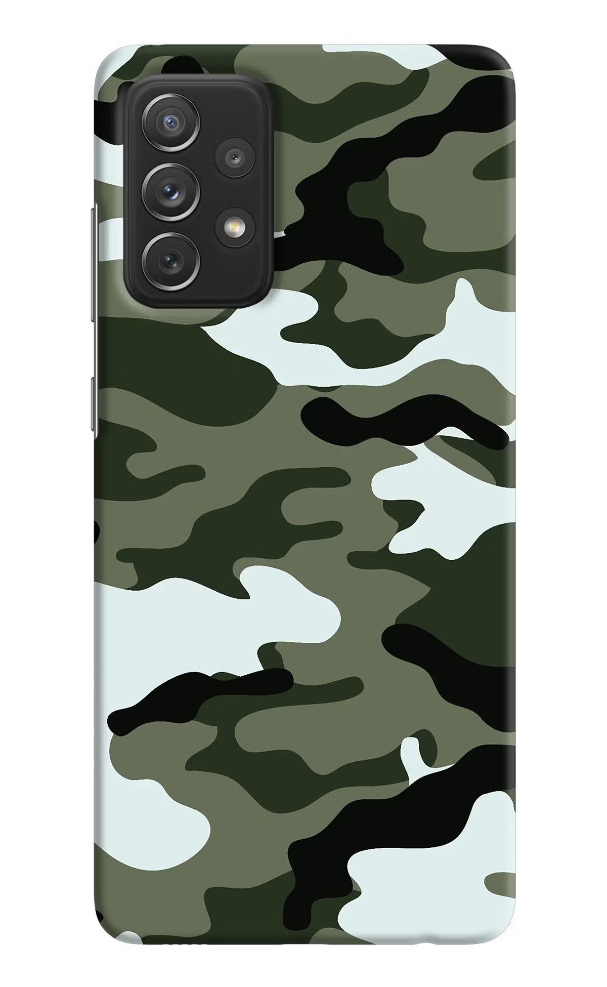 Camouflage Samsung A72 Hard Case Back Cover by Casekaro