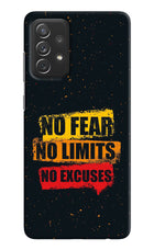 No Fear No Limits No Excuse Samsung A72 Hard Case Back Cover by Casekaro