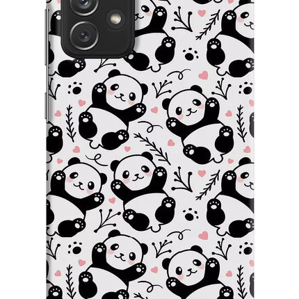 Cute Panda Samsung A72 Hard Case Back Cover by Casekaro