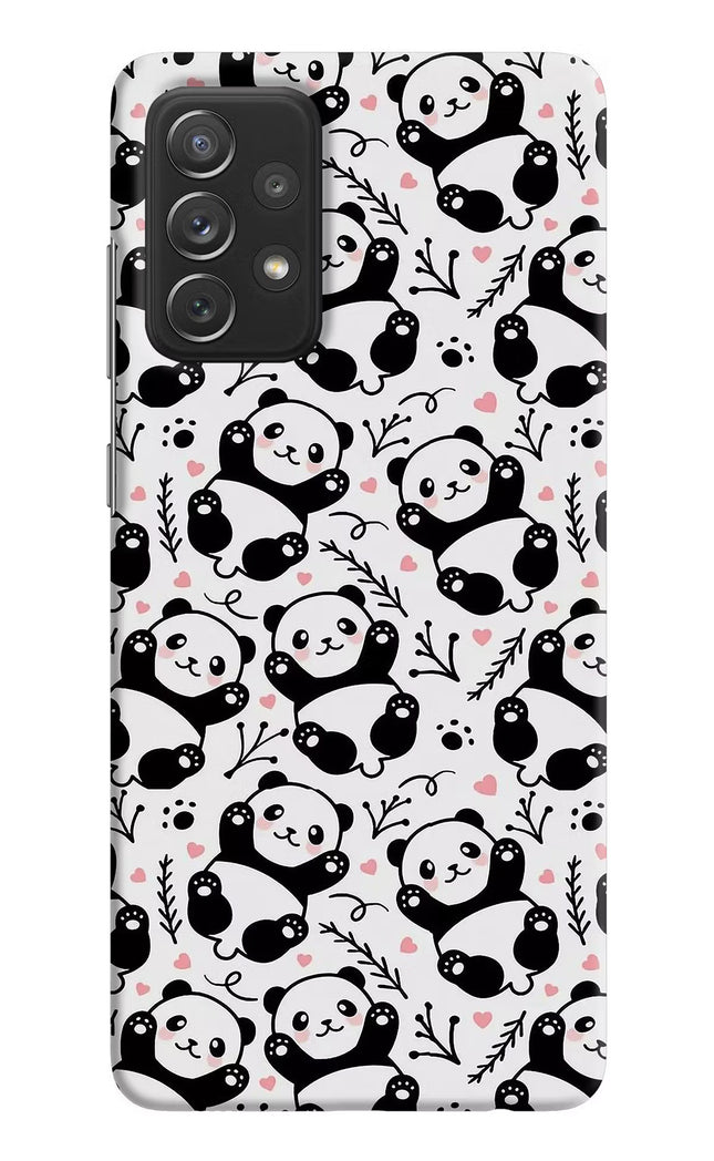 Cute Panda Samsung A72 Hard Case Back Cover by Casekaro