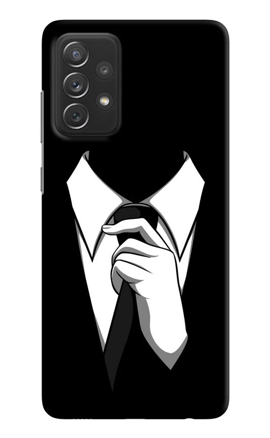 Black Tie Samsung A72 Hard Case Back Cover by Casekaro