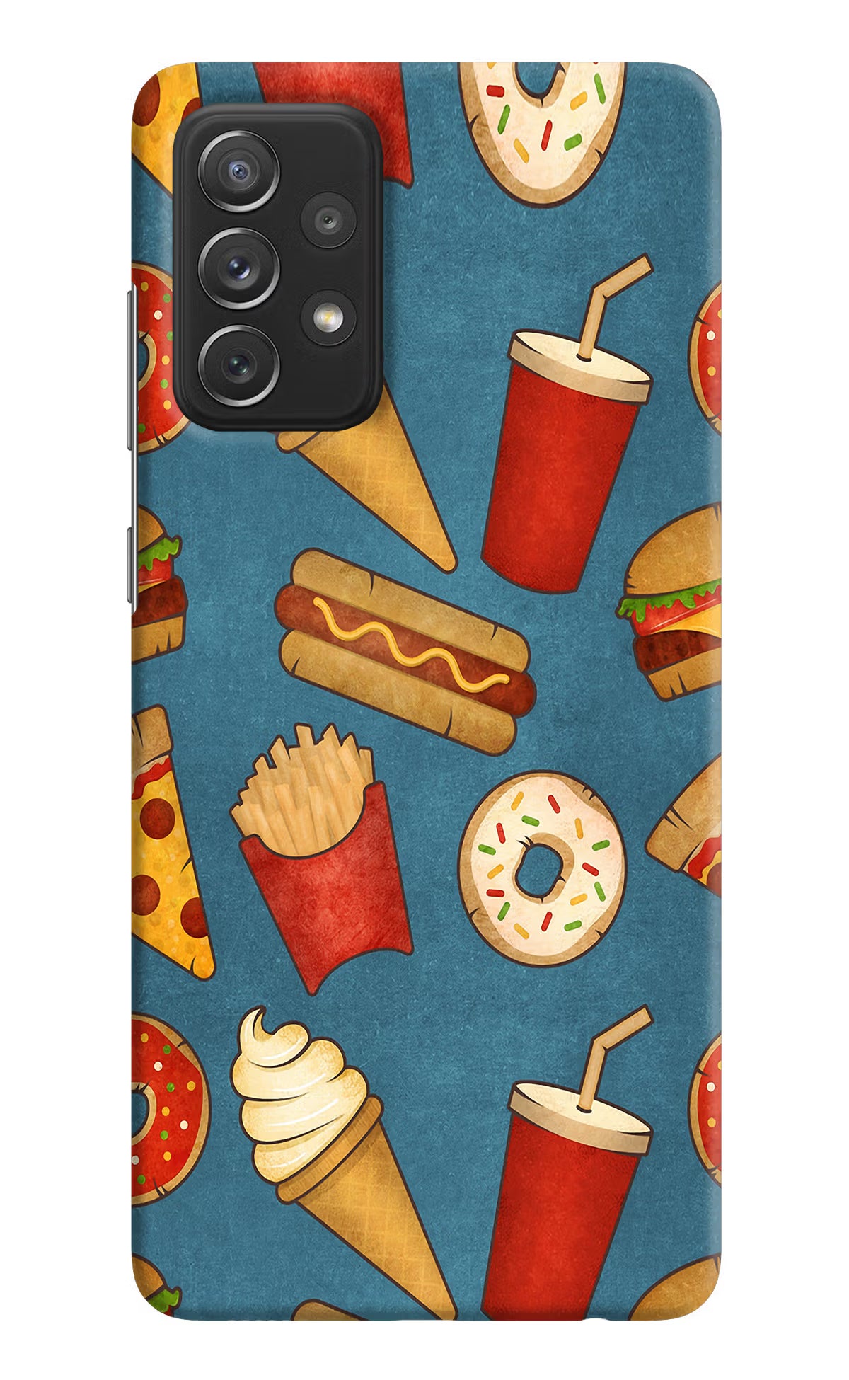 Foodie Samsung A72 Hard Case Back Cover by Casekaro