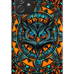 Angry Owl Art Samsung A72 Hard Case Back Cover by Casekaro
